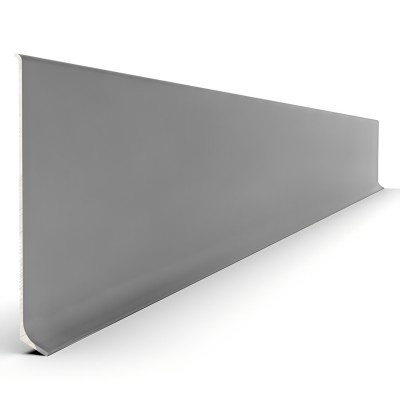 Плинтус для пола из алюминия 60 мм Мега-Трейд ЛП-60 0033 серый RAL 9006 3 м