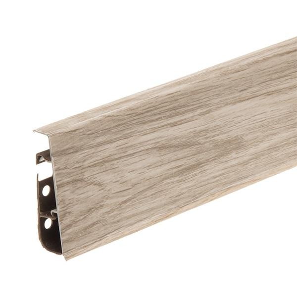 Напольный плинтус ПВХ 75 мм Cezar Hi-Line Prestige 232 Дуб Хокайдо 2,5 м