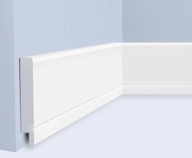 Плинтус напольный 70х11 мм Hiwood B70 белый 2 м