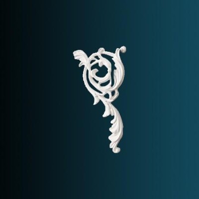 Декоративный орнамент Перфект G2323R 200х105х20 мм белый полиуретан