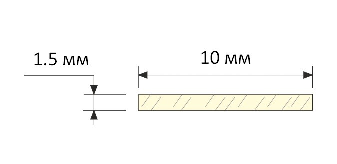Полоса из латуни шлифованная 10 мм PP 10 3м
