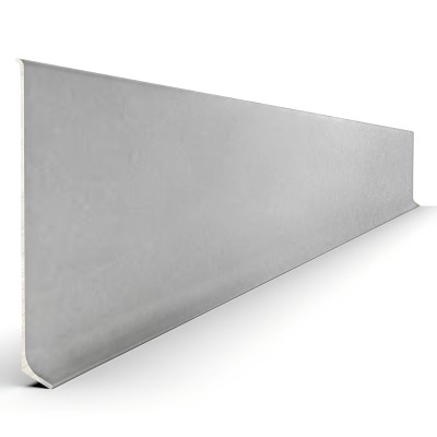 Плинтус для пола из алюминия 60 мм Мега-Трейд ЛП-60 0033 без покрытия 3 м