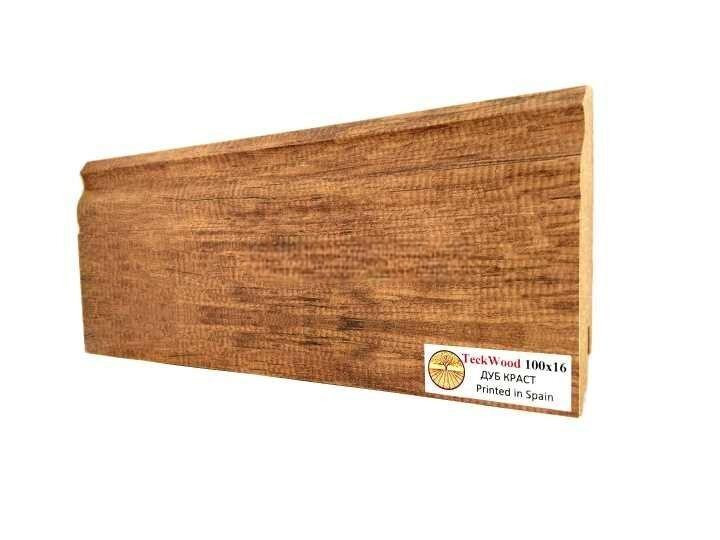 Плинтус для пола 100х16 мм Teckwood Дуб Краст цветной МДФ 2.15 м