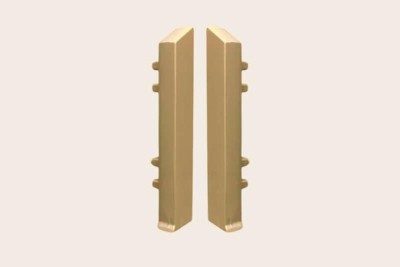 Комплект заглушек ПВХ для плинтуса Евротрим F-70 2158.00 (левая+правая) кмп золото