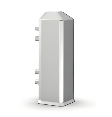 Уголок наружный для плинтуса 70 мм Мега-Трейд ДЛ-70ун серебро