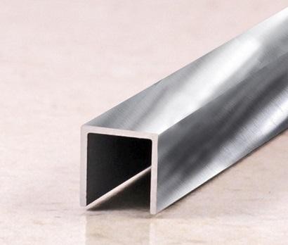 Профиль П-образный 8х8 мм из алюминия П-8х8 Серебро глянец 2,7 м