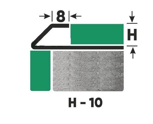 Наружный профиль для плитки из нержавеющей стали 10 мм FPG 10 GM Золото сатинированное 2,7 м