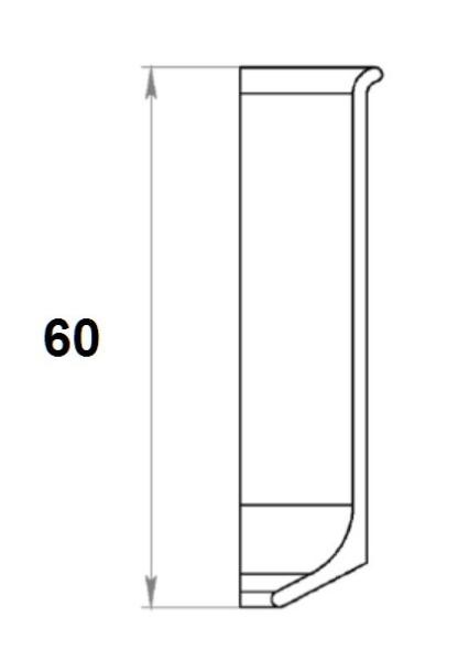 Уголок внутренний для плинтуса Мега-Трейд ЛП-60ув Чёрный