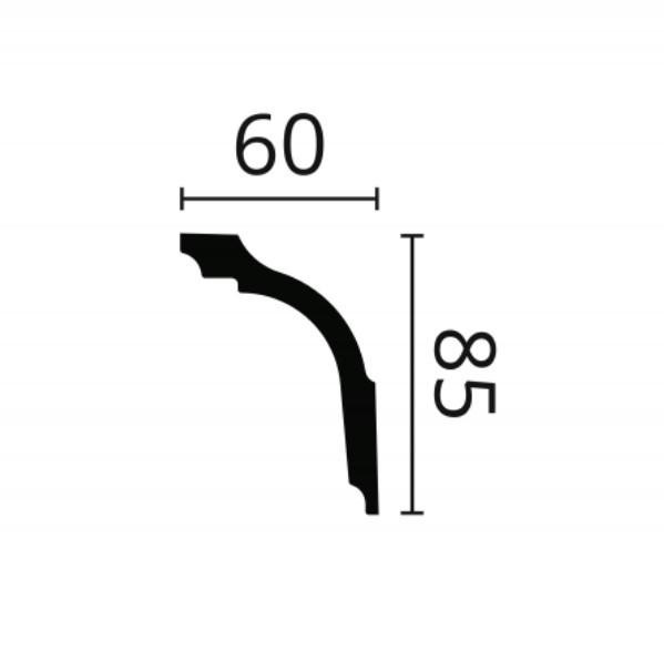 Потолочный плинтус NMC Nomastyl GL 85х60 мм 200 см
