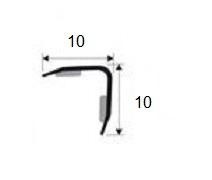Уголок отделочный из латуни Progress PEGOL 10А 10х10 полированный 2,7 м