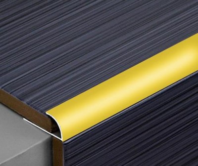 Алюминиевый профиль С-образный для плитки 9 мм ПО-9 Золото глянец 2,7 м