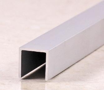 Профиль П-образный 10х10 мм из алюминия П-10х10 Серебро матовое 2,7 м