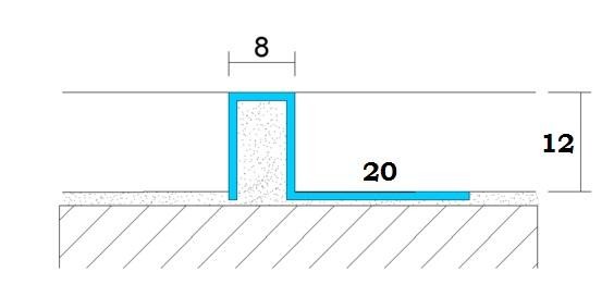 Профиль П-образный из нержавеющей стали 8х12 мм SB017-12H SG Серебро глянец 2,7 м