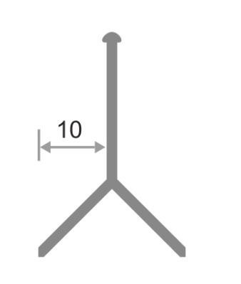 Алюминиевый Y-образный профиль (Мерседес) ПО-97 золото глянец 2,7 м
