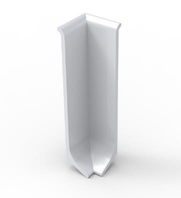 Уголок внутренний для плинтуса Мега-Трейд ЛП-80ув Серебристый