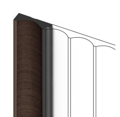 Финишный молдинг для панелей HiWood LF139A BR354 под дерево 12х32 мм 2,7 м