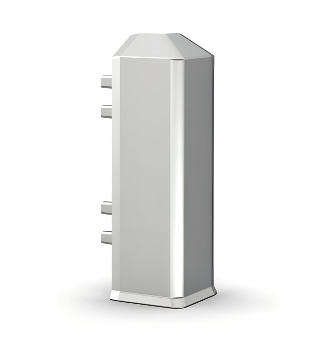 Уголок наружный для плинтуса 70 мм Мега-Трейд ДЛ-70ун без покрытия