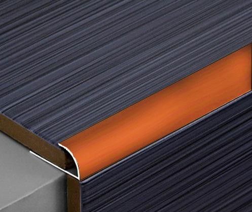 Алюминиевый профиль С-образный для плитки 9 мм ПО-9 Бронза светлая глянец 2,7 м