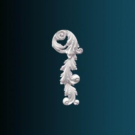 Декоративный орнамент Перфект G2327R 450х175х38 мм белый полиуретан