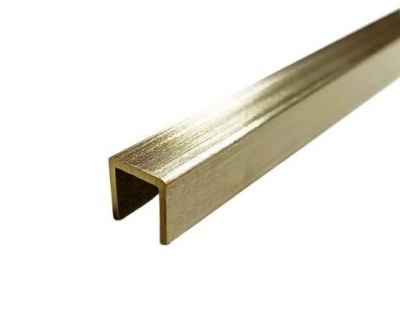 П-образный профиль из латуни 8х8х8 мм шлифованный PU8 3м