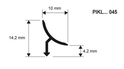 Уголок внутренний для плитки из латуни Progress PIKLOL 045 полированный 2,7 м
