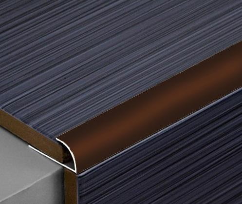 Алюминиевый профиль С-образный для плитки 9 мм ПО-9 Бронза глянец 2,7 м