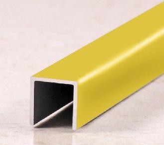 Профиль П-образный 10х10 мм из алюминия П-10х10 Золото глянец 2,7 м