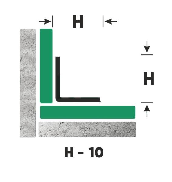 Внутренний уголок из нержавеющей стали 10х10 FLV 10 GP Золото полированное 2,7 м