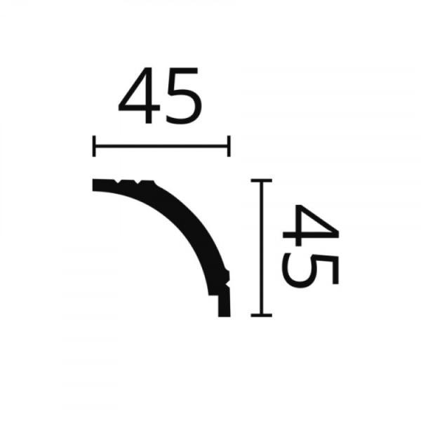 Потолочный плинтус NMC Wallstyl WT16 45х45 мм 200 см