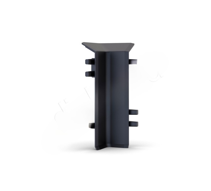 Уголок внутренний для плинтуса 70 мм Мега-Трейд ДЛ-70ув черный