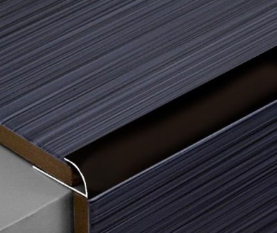 Алюминиевый профиль С-образный для плитки 9 мм ПО-9 Чёрный глянец 2,7 м