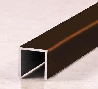 Профиль П-образный 10х10 мм из алюминия П-10х10 Бронза глянец 2,7 м