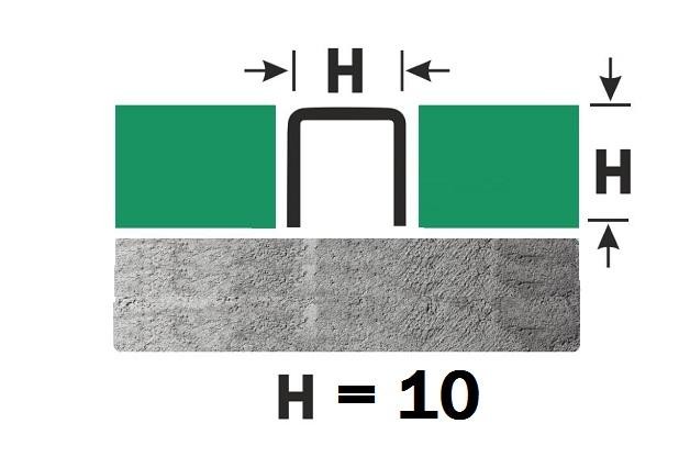 Профиль П-образный из нержавеющей стали 10 мм FU 10 GM Золото сатинированное 2,7 м