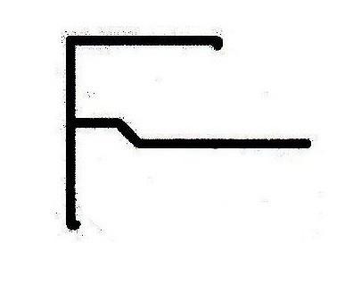 Алюминиевый F-профиль ОП-003 под гипсокартон 8-10 мм 3 м