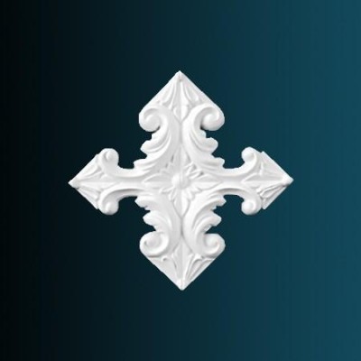 Декоративный орнамент Перфект G2012 167х167х17 мм белый полиуретан