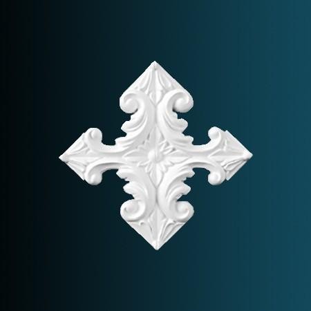 Декоративный орнамент Перфект G2012 167х167х17 мм белый полиуретан