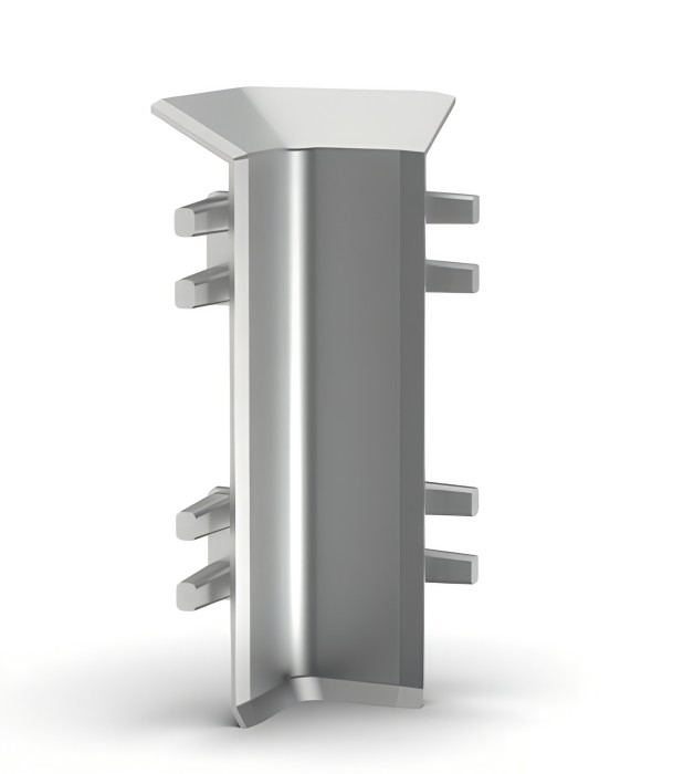 Уголок внутренний для плинтуса 70 мм Мега-Трейд ДЛ-70ув без покрытия