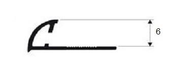 Профиль С-образный для плитки из латуни Progress PJOC 06 хром 2,7 м