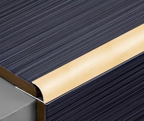 Профиль С-образный алюминиевый для плитки (раскладка) ПО-10 Розовый глянец браш 2,7 м