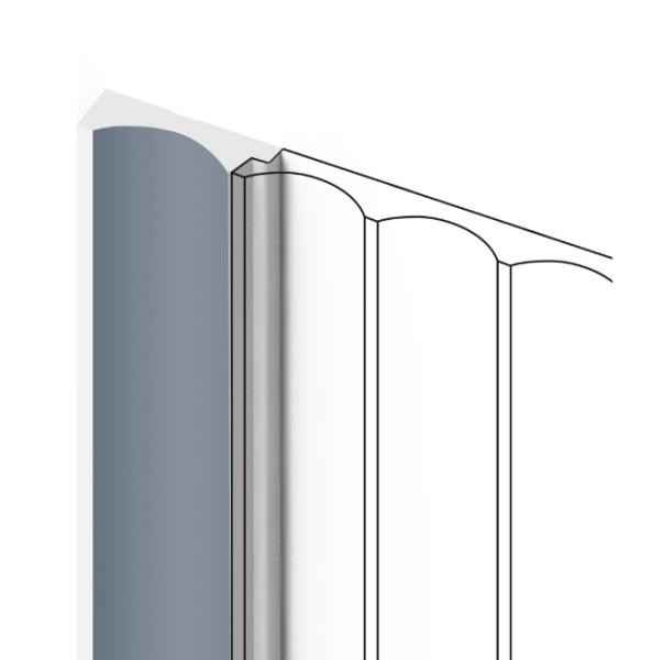 Финишный молдинг для панелей HiWood LF139A BU29 серый 12х32 мм 2,7 м