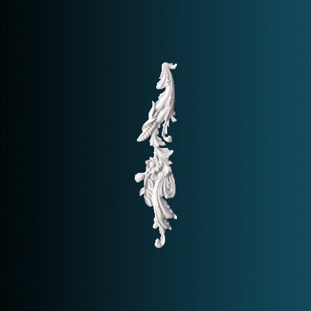 Декоративный орнамент Перфект G2329L 680х155х30 мм белый полиуретан