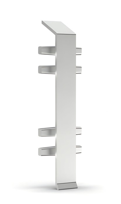 Стык для плинтуса 70 мм Мега-Трейд ДЛ-70ст серебро