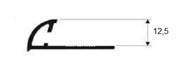 Профиль С-образный для плитки из латуни Progress PJOC 125 хром 2,7 м