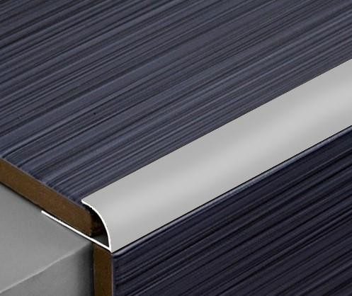 Профиль С-образный алюминиевый для плитки (раскладка) ПО-13 Серебро матовое 2,7 м