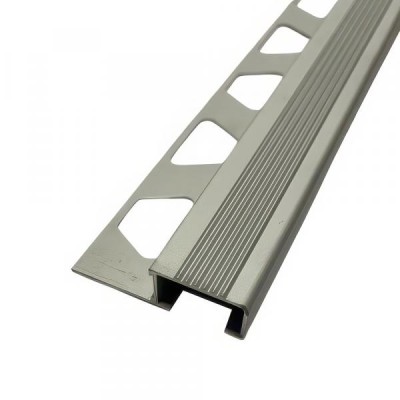 Алюминиевый П-профиль с рифлением закладной ПО-П12х20 2,5 м Серебро матовое 2,5 м