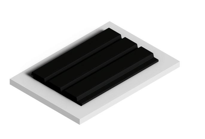 Отделочная панель 120х12 мм Hiwood LV124 BK черный 2,7м