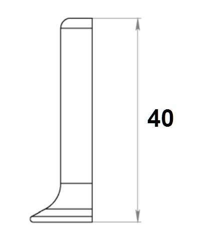 Уголок наружний для плинтуса Мега-Трейд ЛП-40ун Чёрный