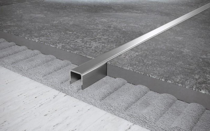 Стальной П-профиль 10х10 FSUP10-S сатинированный 2,7м