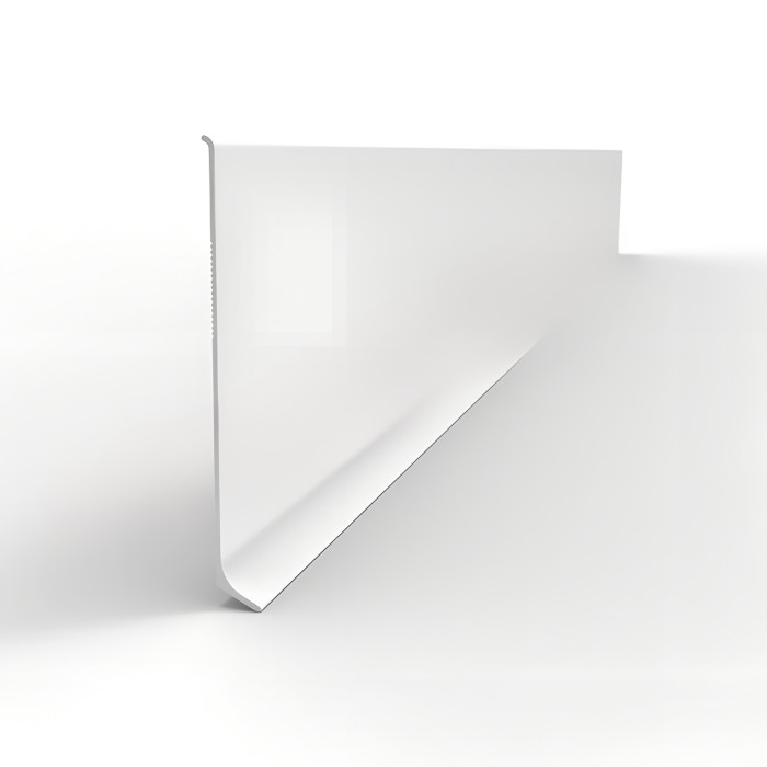 Плинтус для пола из алюминия 100 мм Мега-Трейд ЛП-100 0035 белый муар RAL 9016 3 м
