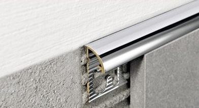 Профиль С-образный для плитки из латуни Progress PJOC 10 хром 2,7 м